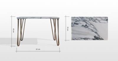 Achat table basse design en marbre blanc Paris